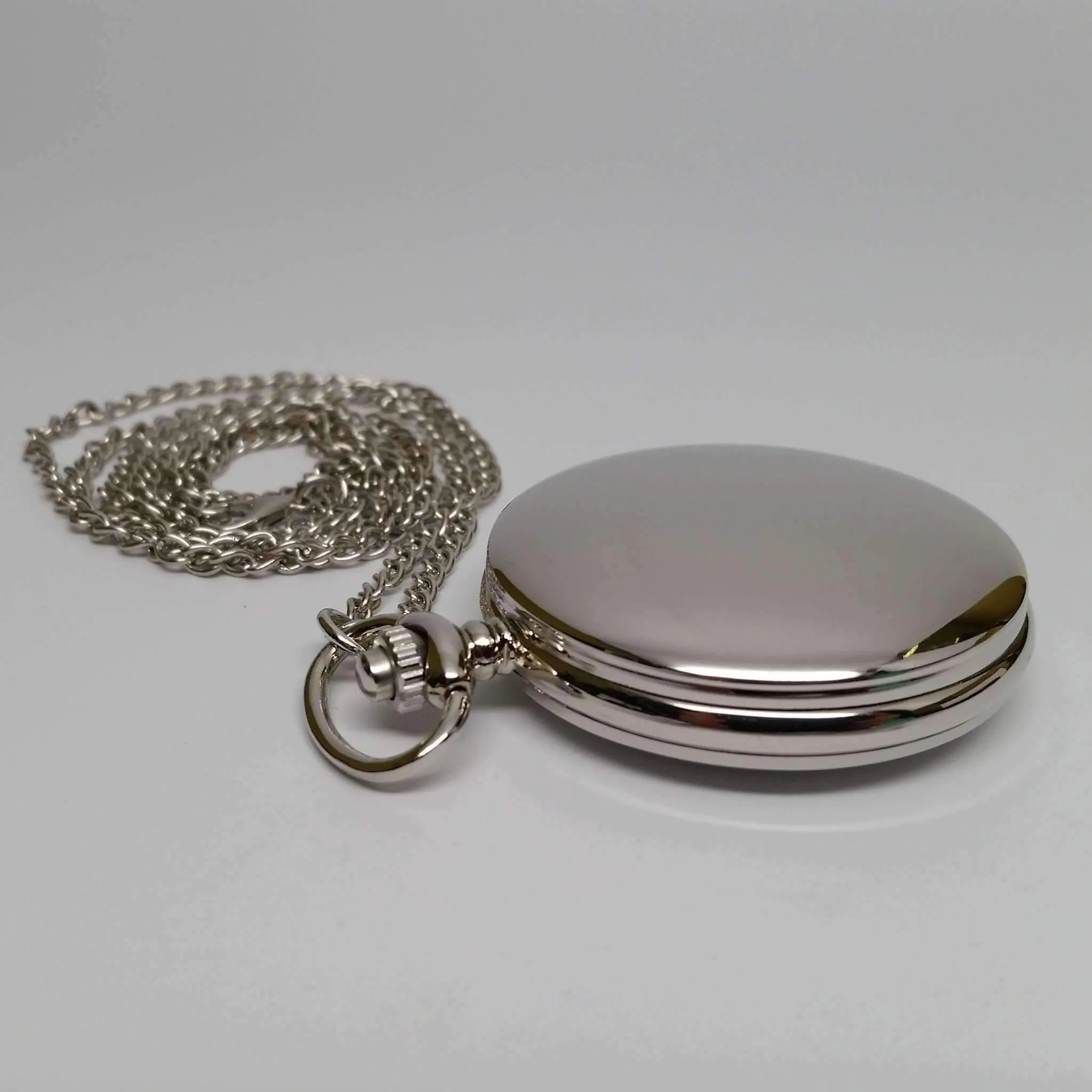 Classic Vintage Style Silver Tone Pocket Watch