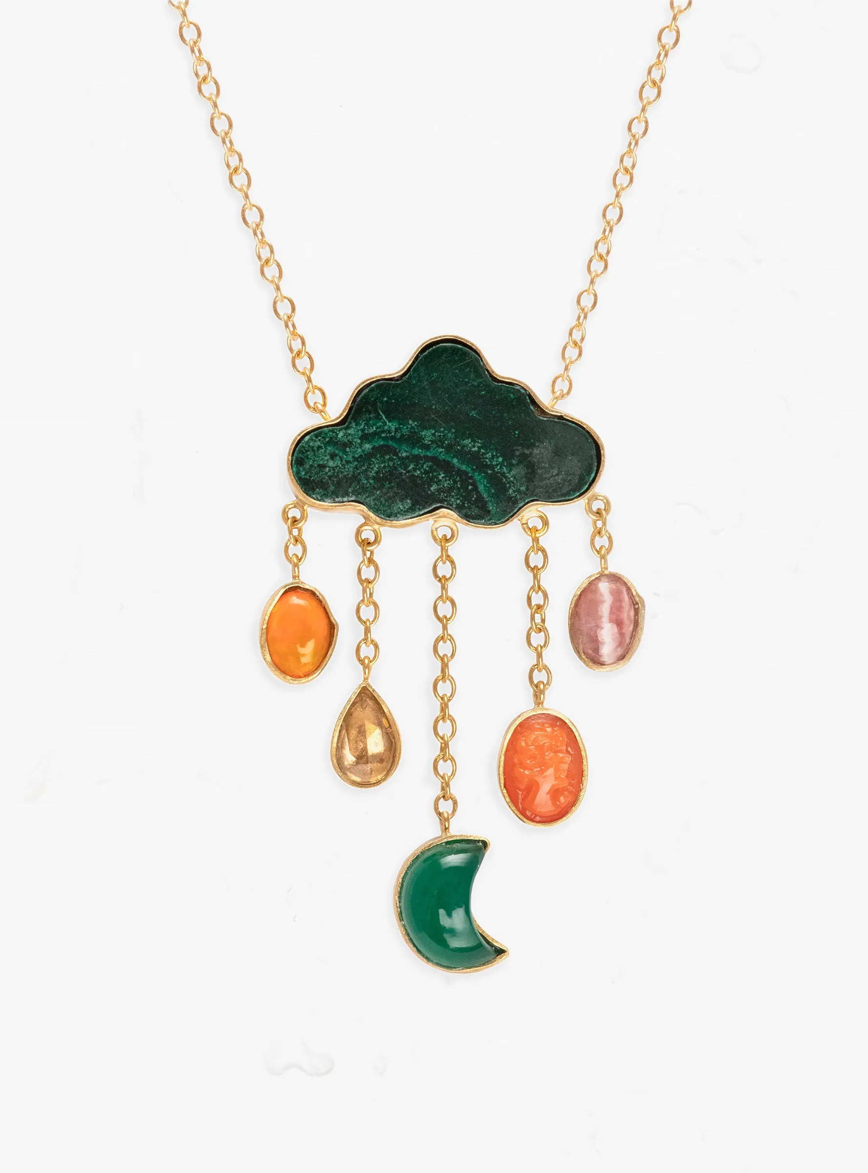 Cloud And Rain Chain Drop Necklace