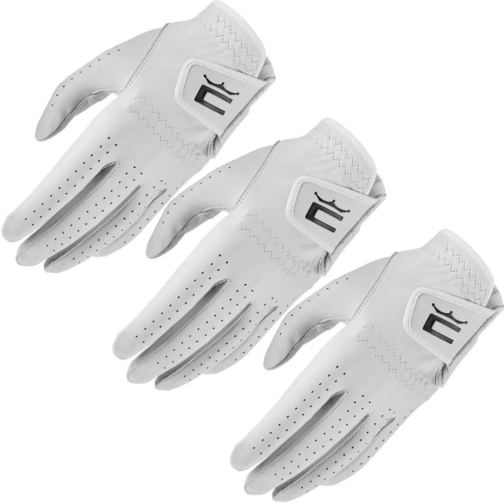 Cobra Pur Tour Cabretta Leather Golf Glove - White - 3 Pack