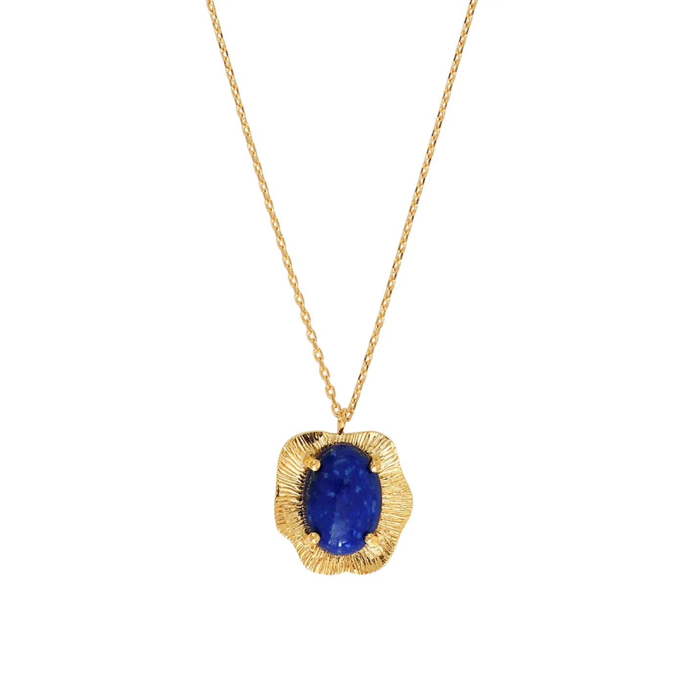 Collier Doré Swann Lapis Lazuli