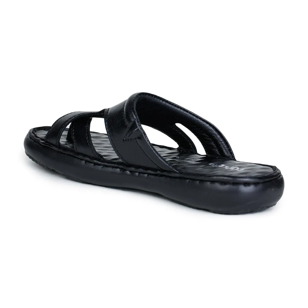 Coolers Casual Black Toe Ring Slippers For Men MONLIGHT-4 By Liberty