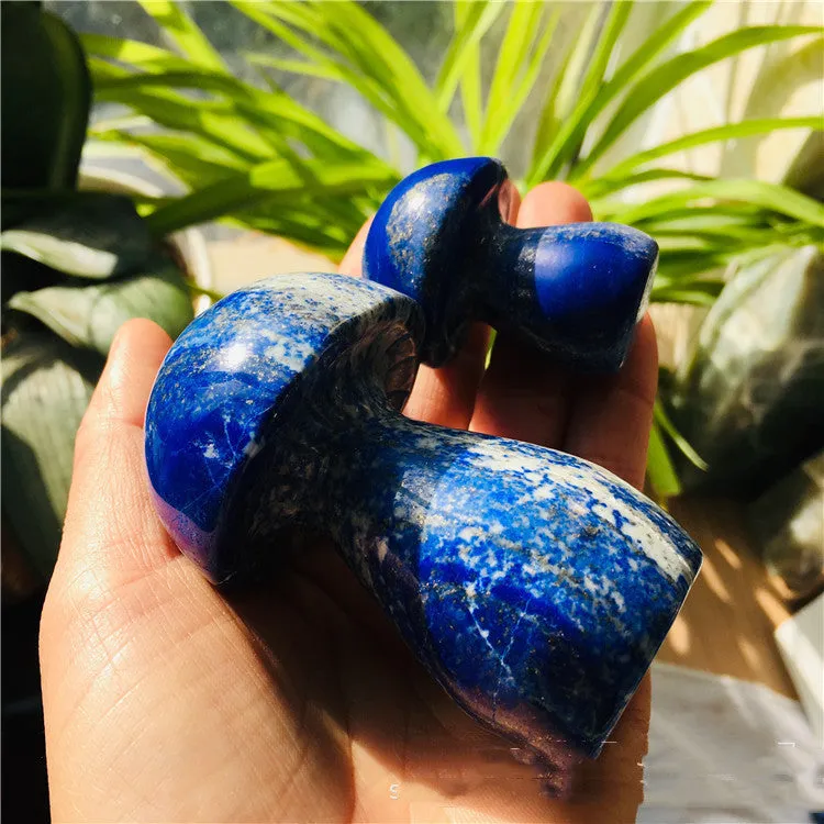 Crystal Mushroom Lapis Lazuli Ornament Pendant