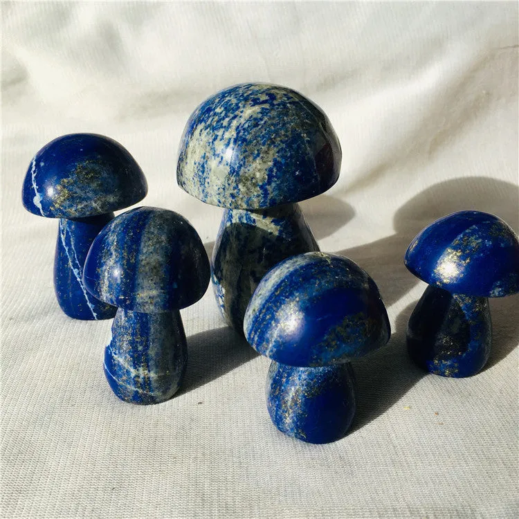 Crystal Mushroom Lapis Lazuli Ornament Pendant