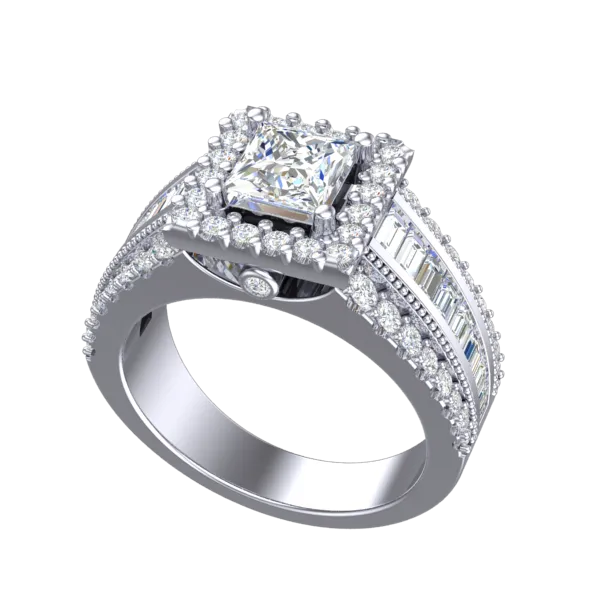 Cubic Zirconia Engagement Ring- Customer Designed Style 5539