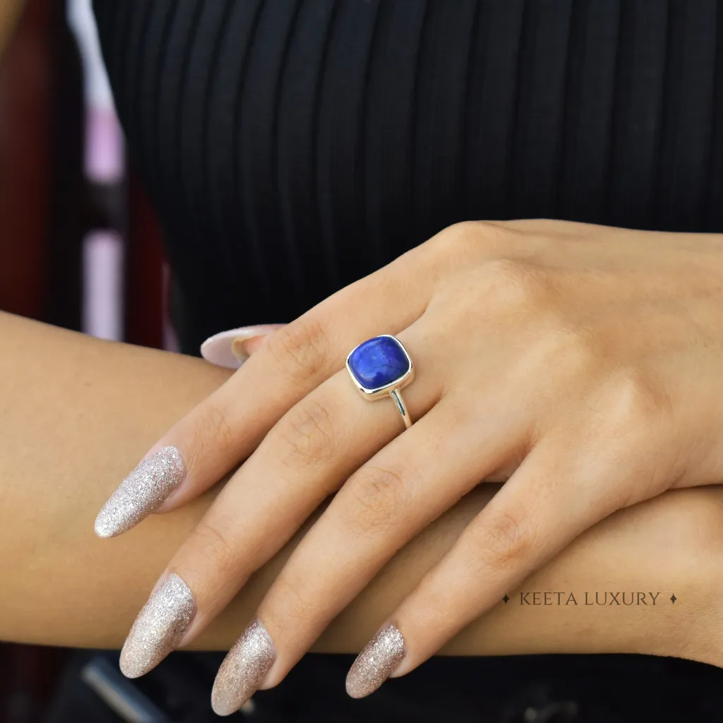 Cushion Conquer - Lapis Lazuli Ring