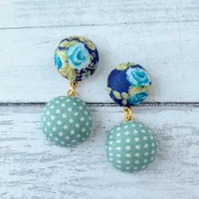 Cute As A Button Earrings in Robins Egg