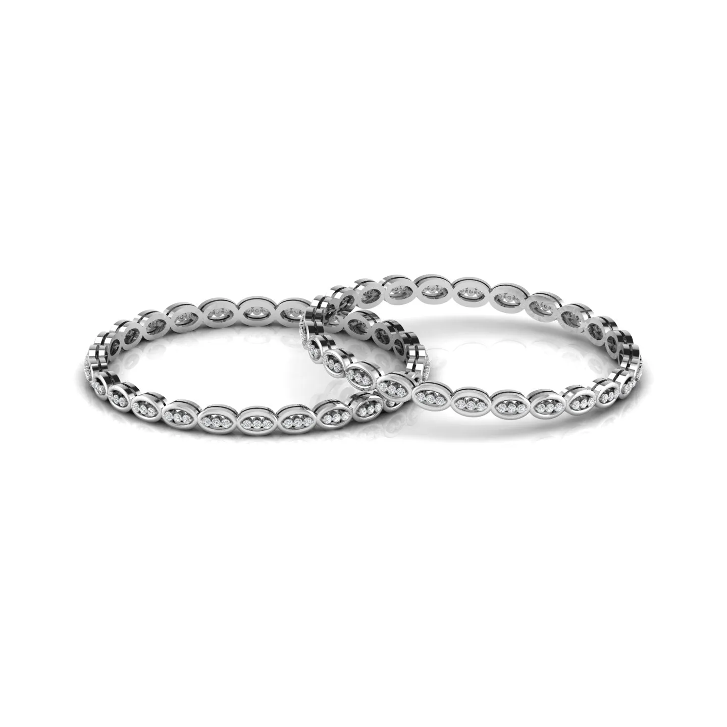 Dazzling Sterling Silver Bangle