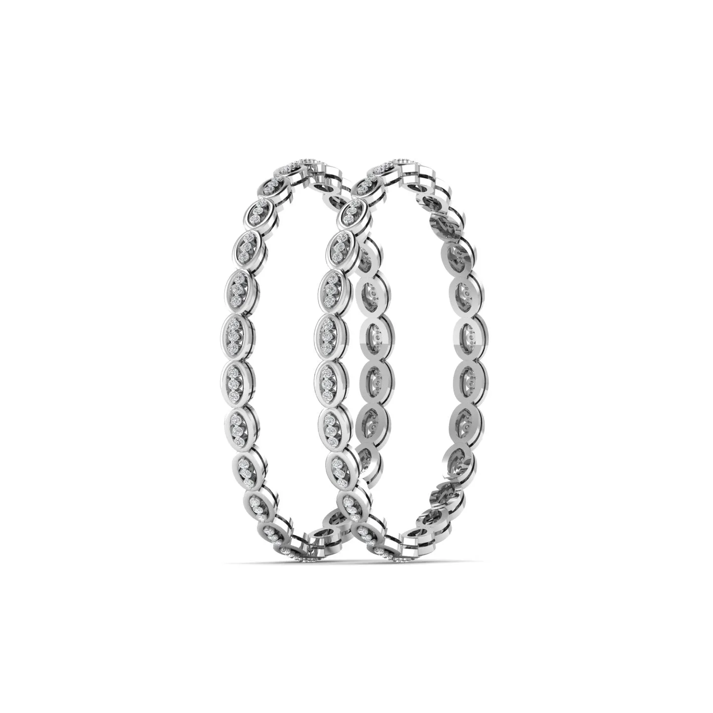 Dazzling Sterling Silver Bangle