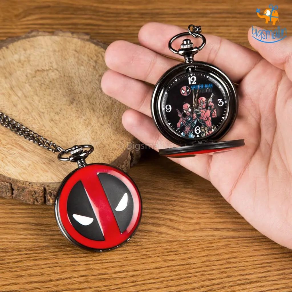 Deadpool Spiderman Pocket Watch