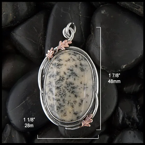 Dendritic Opal Owl Pendant