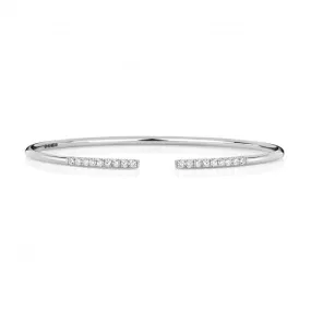 Diamond Jewellery 18ct White Gold Diamond Bangle BDQ110W