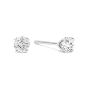 Diamond Stud Earrings .10 CTW in .925 Sterling Silver