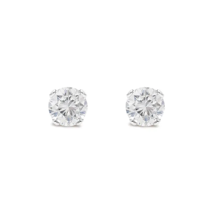 Diamond Stud Earrings .10 CTW in .925 Sterling Silver