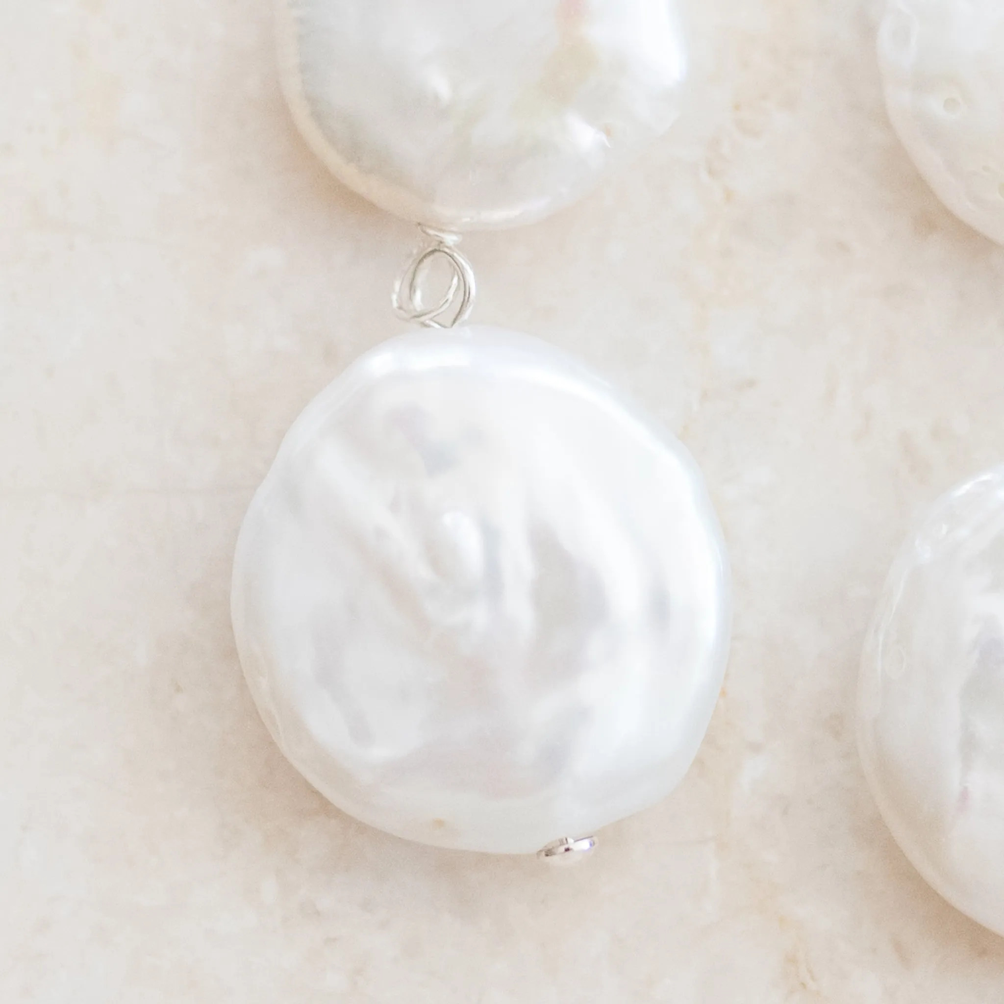 Double Coin Pearl Earrings | Luminescent Elegance – Double Coin Cascade | By Pearly Girls