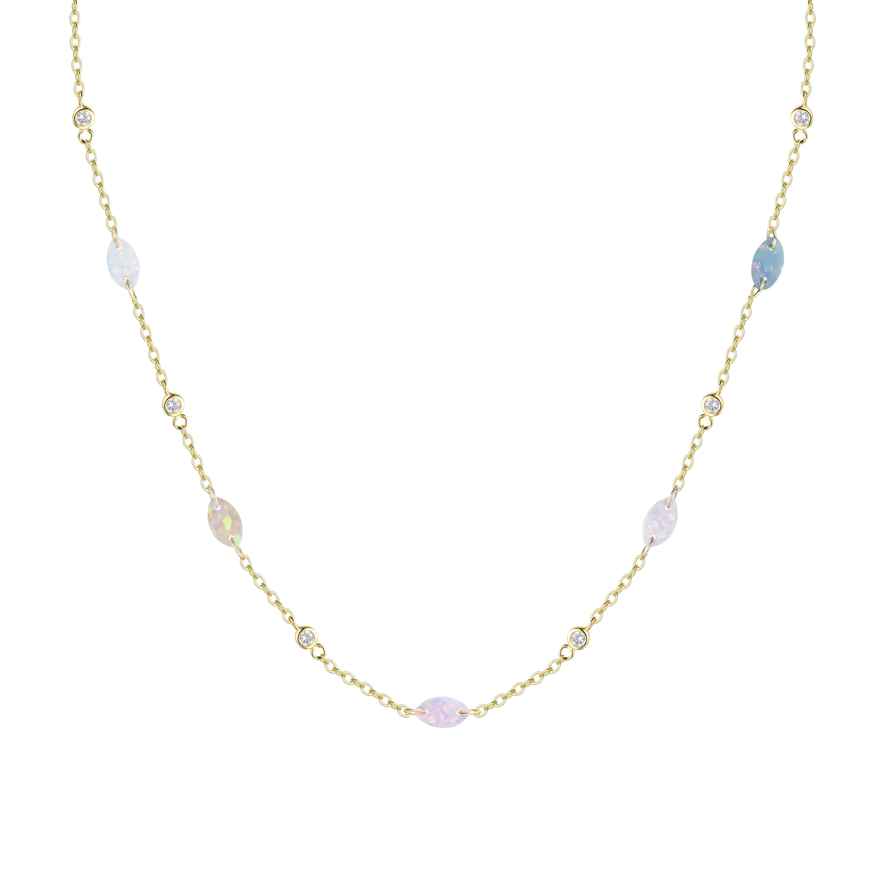 Drilled Opal Layering Necklace