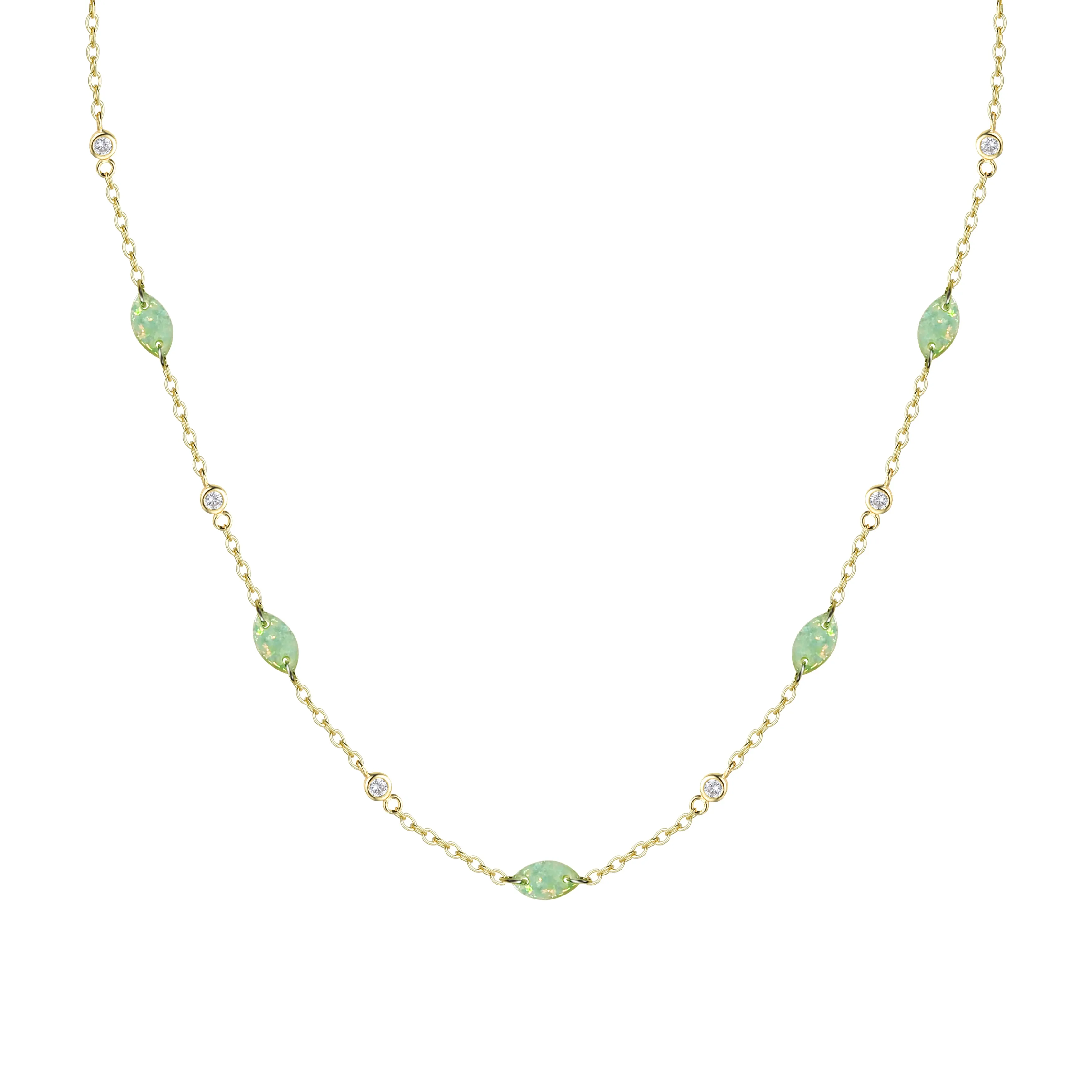 Drilled Opal Layering Necklace