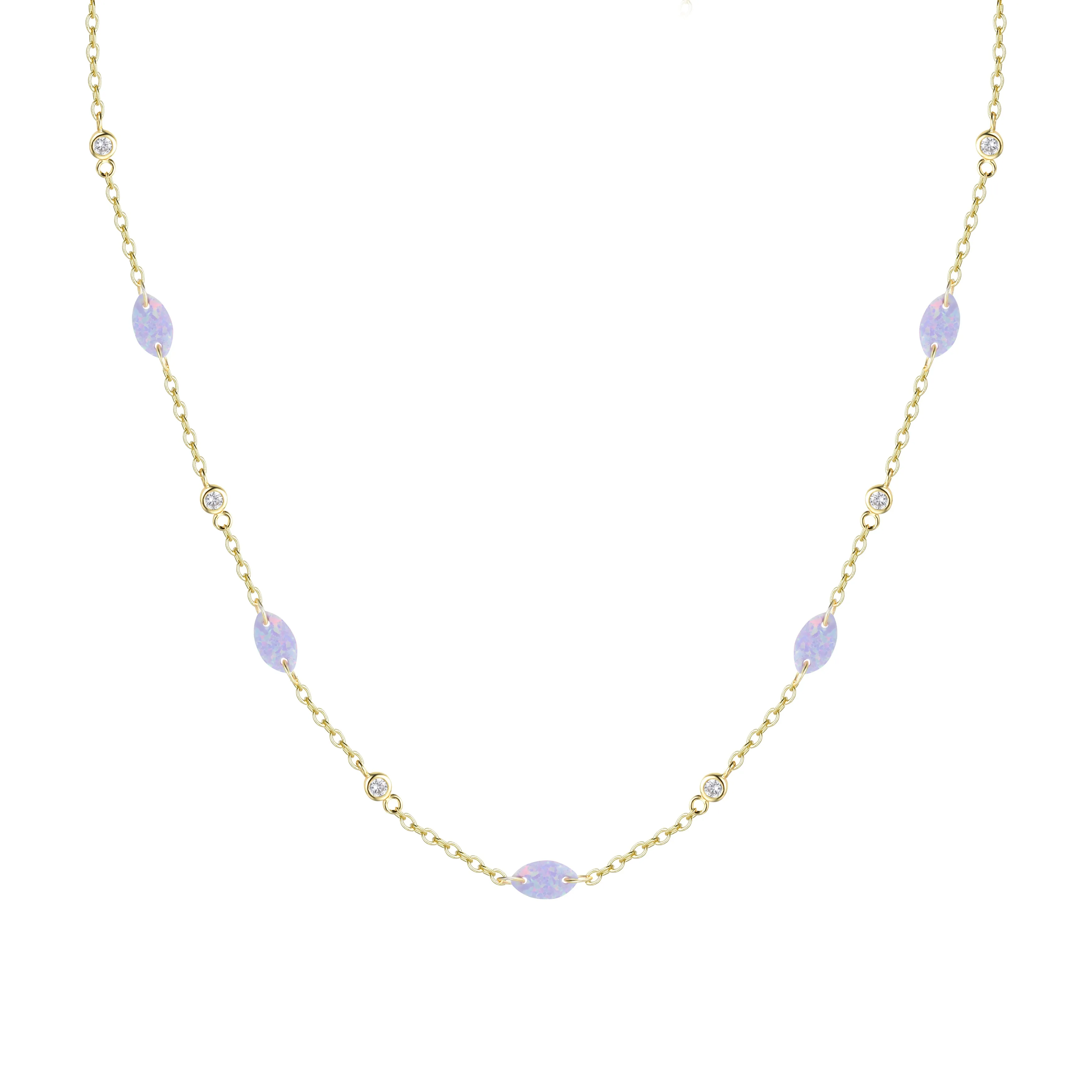 Drilled Opal Layering Necklace