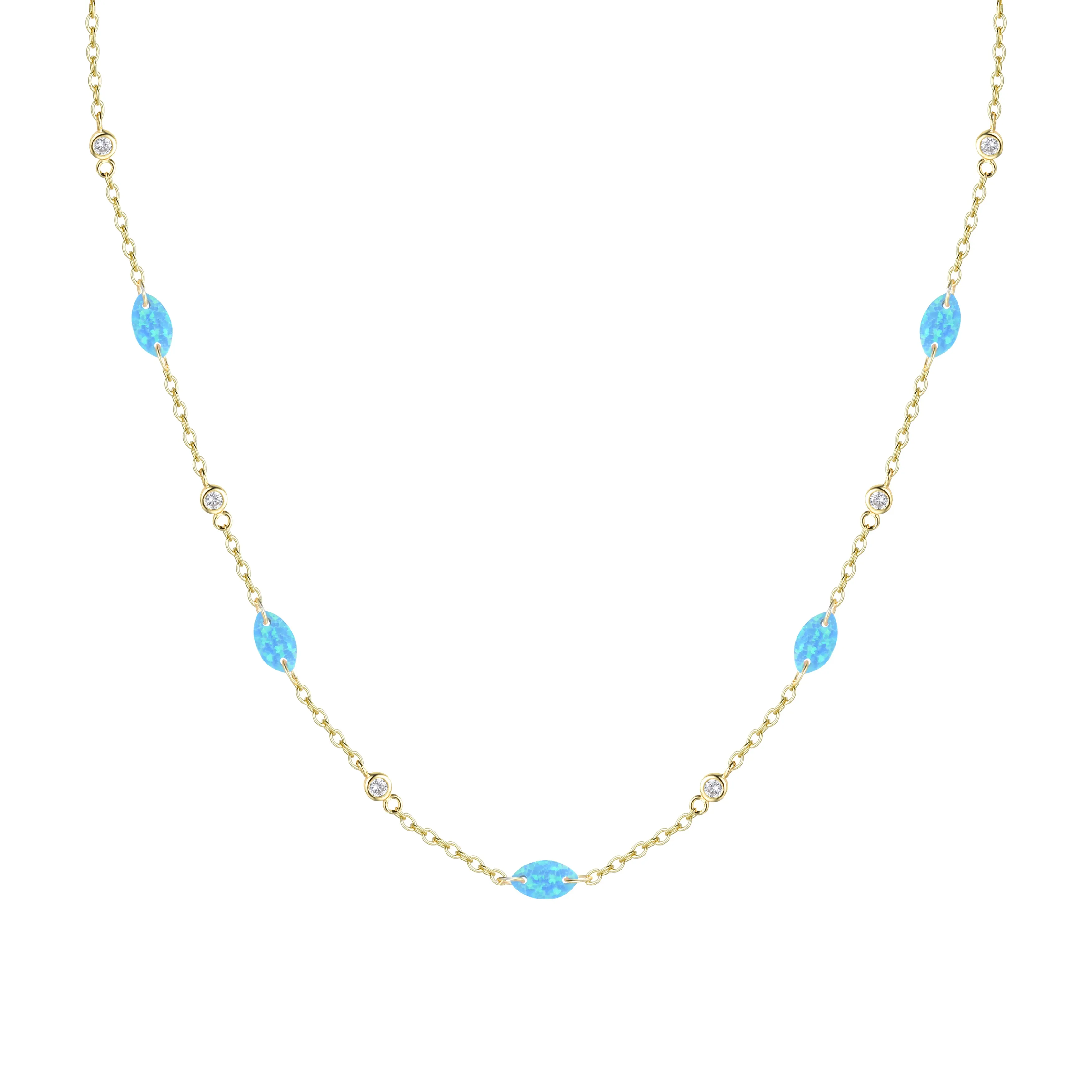 Drilled Opal Layering Necklace