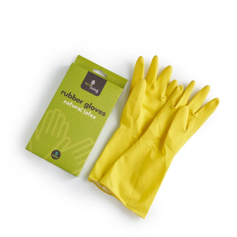 Ecoliving Natural latex Rubber Gloves - Large - 1 Pair