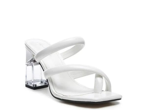 Erised Clear Heel Toe Ring Slides