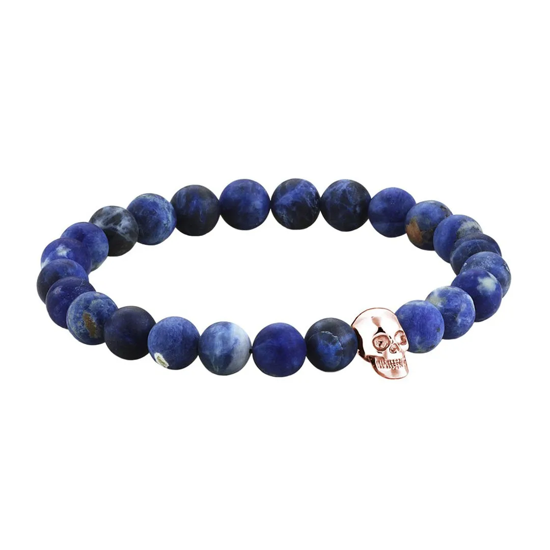 Exclusive Skull Beaded Bracelet - Solid Gold