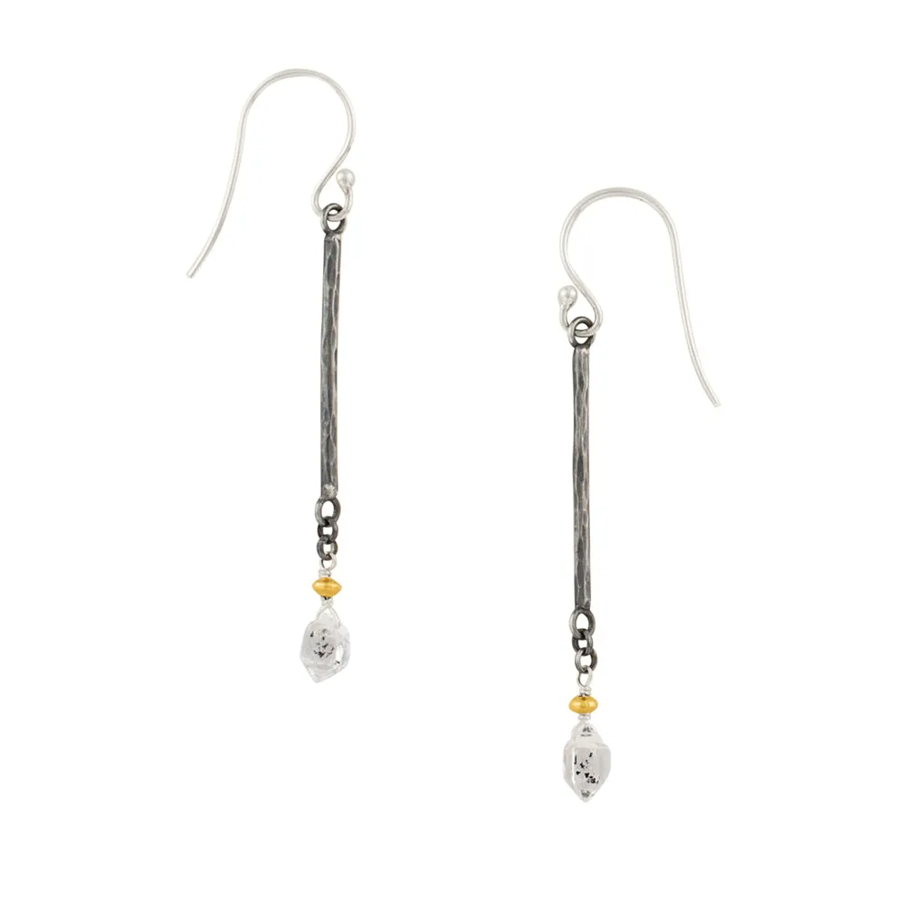 Fall in Line Earrings - Herkimer