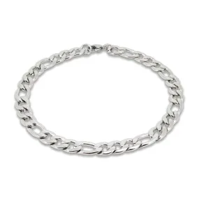 Figaro Chain Bracelet (Silver-Plated)