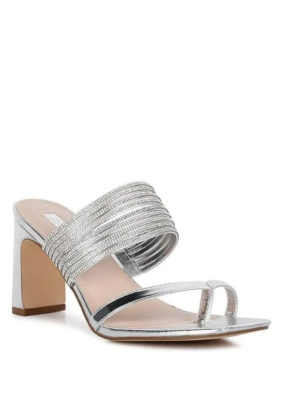 Follow Me Mid Block Heel Sandals