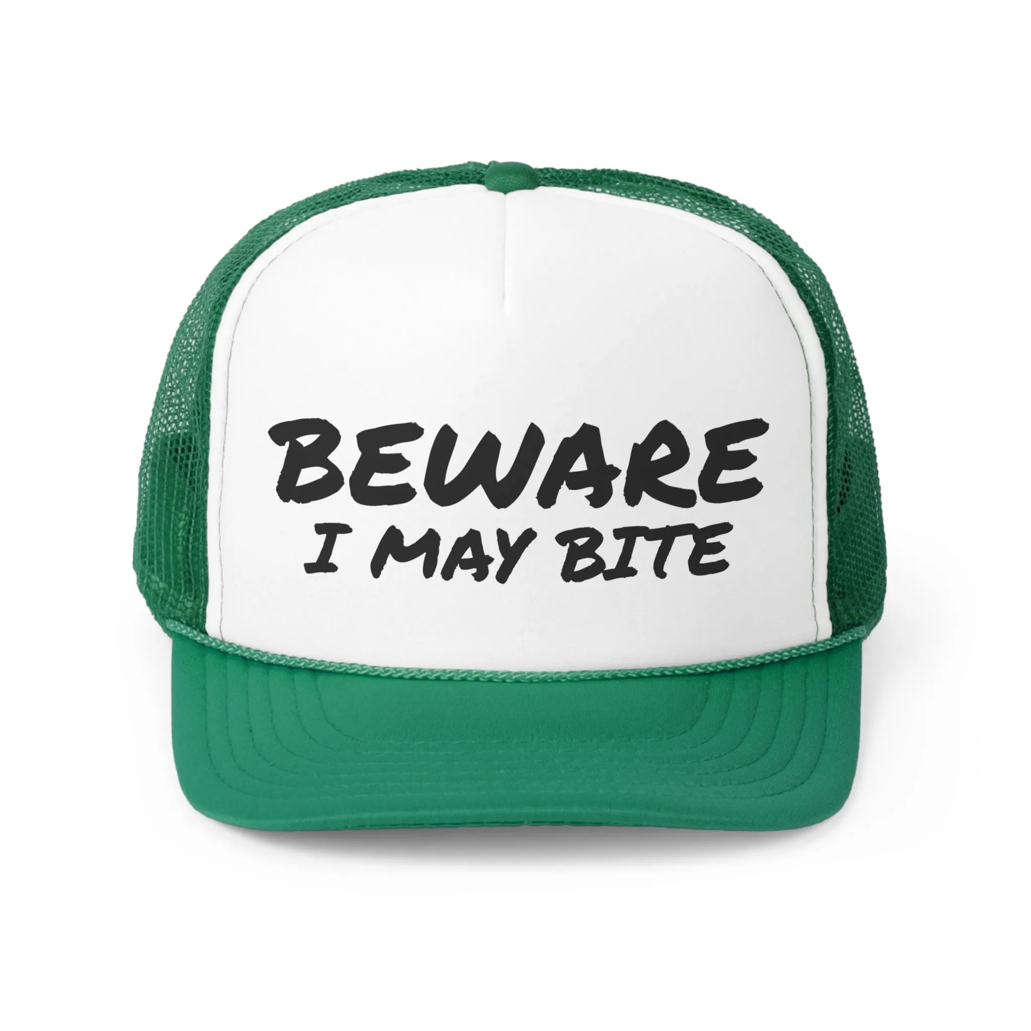 Funny Trucker Cap | Beware I May Bite |