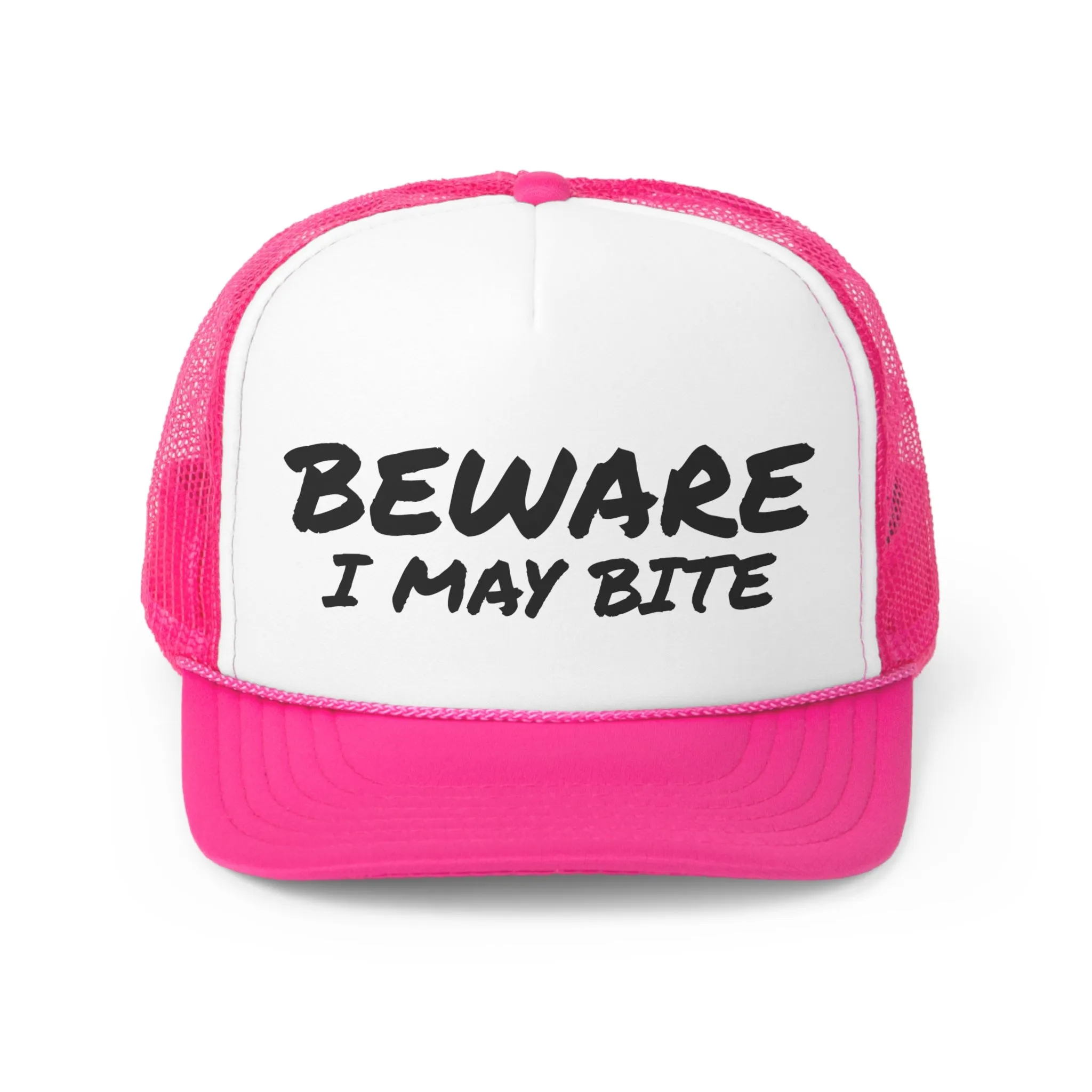 Funny Trucker Cap | Beware I May Bite |