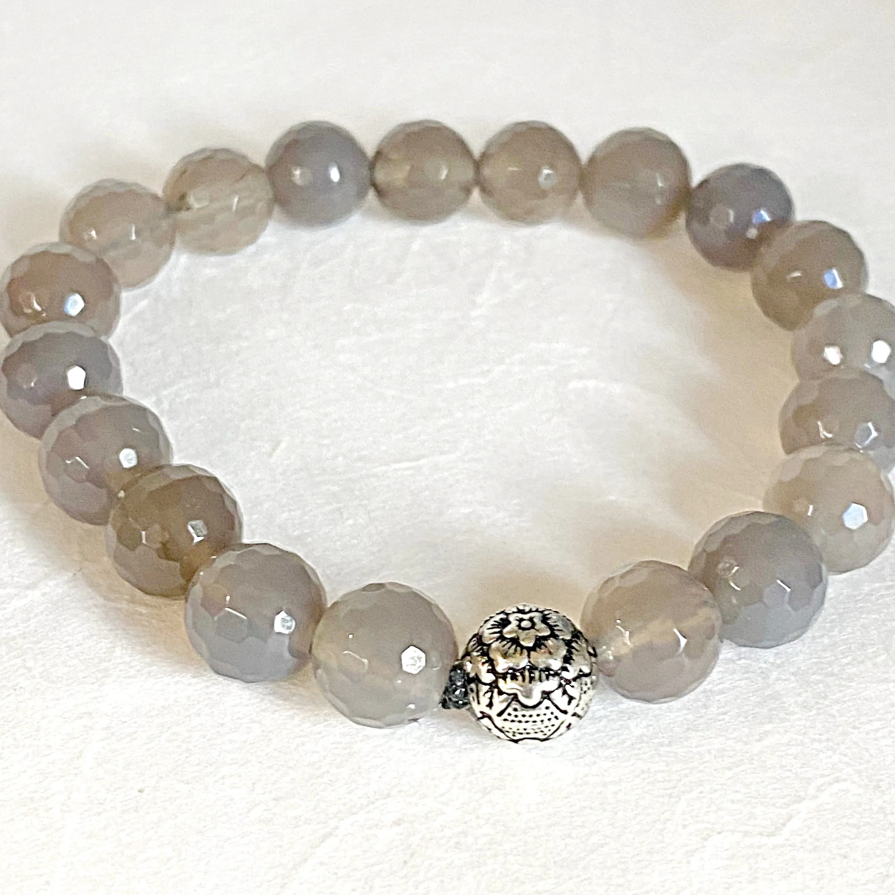 Gemstone Stretch Bracelet, Agate Gemstone Stretch Bracelet