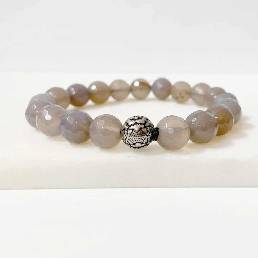 Gemstone Stretch Bracelet, Agate Gemstone Stretch Bracelet