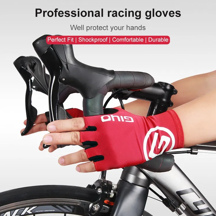 GIYO Outdoor Half-Finger Gloves Mountain Road Bike Cycling Gloves, Size: L(Black)