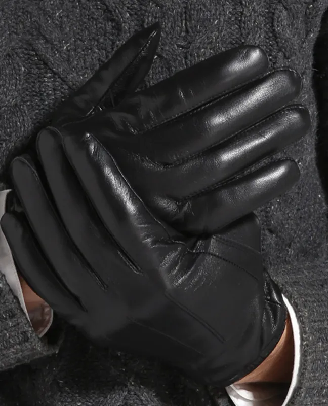 Goatskin Black Leather Glove