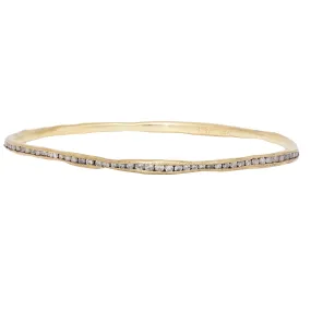 Gold & Diamond Fissure Bangle