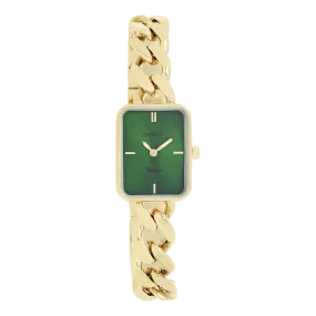 Gold coloured OOZOO watch with gold coloured chunky chain bracelet - C20364