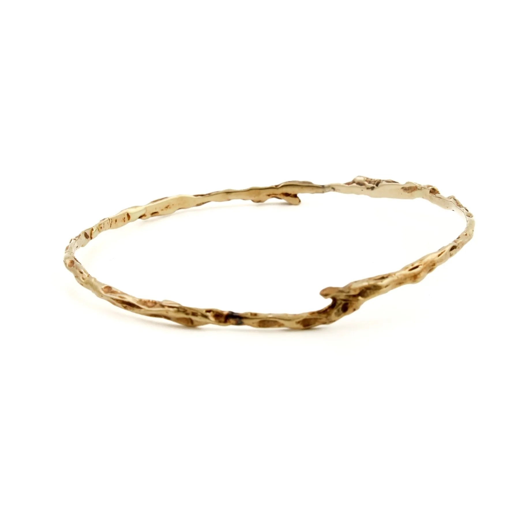 Gold Vintage Brutalist Bangle