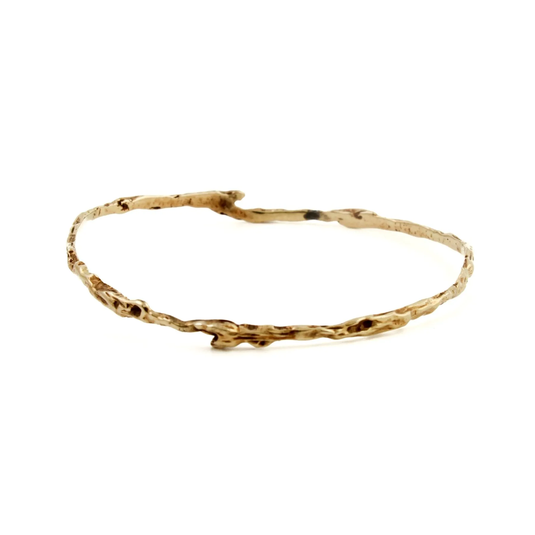 Gold Vintage Brutalist Bangle