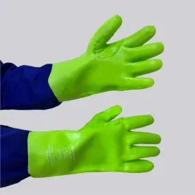 GRANGE PVC MEDIUM WEIGHT REINFORCED GLOVE - GREEN 27CM