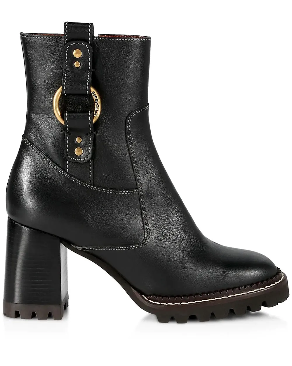 Graphite Erine Lug Sole Platform Bootie