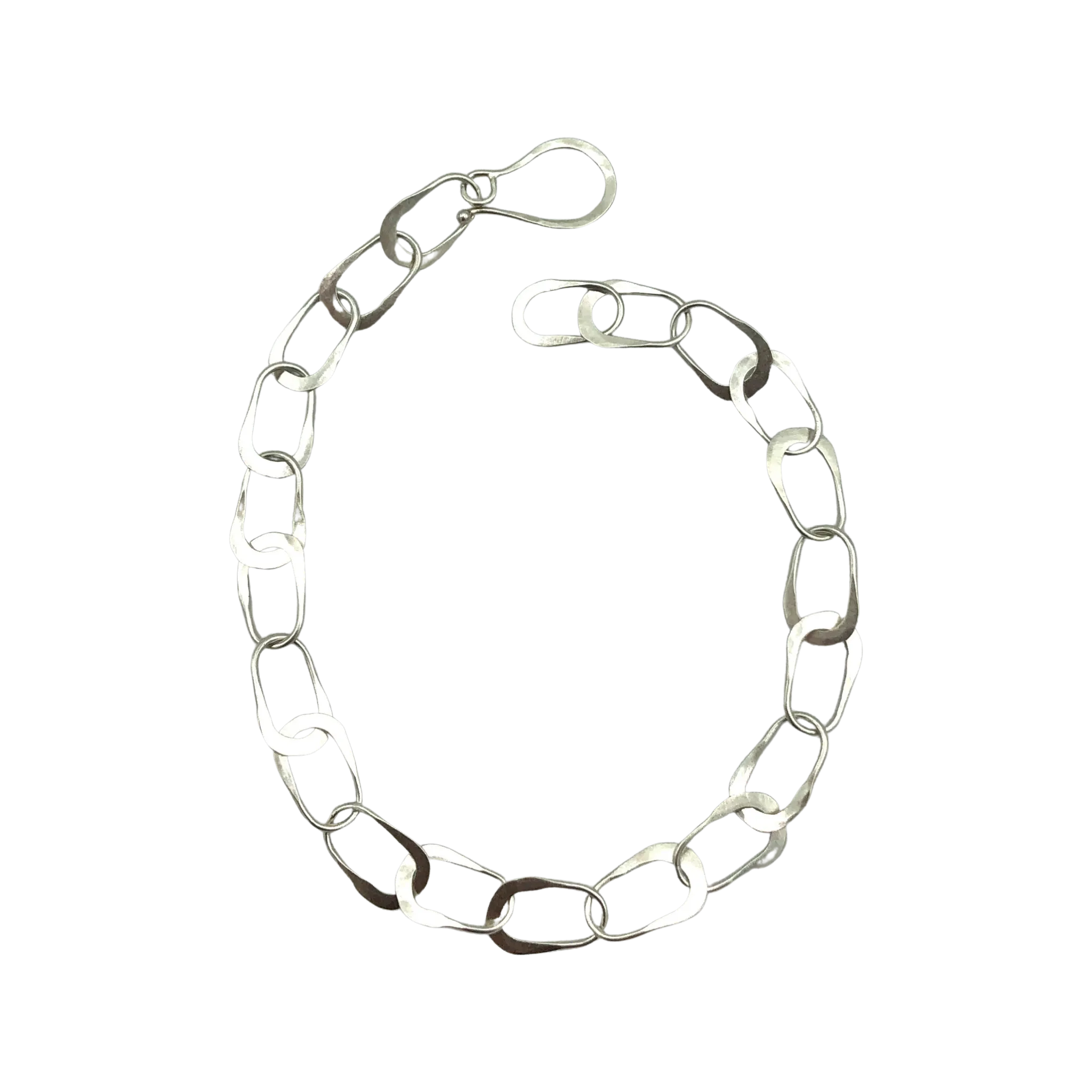 Hand Forged Aria Chain Sterling Silver Bracelet 7"