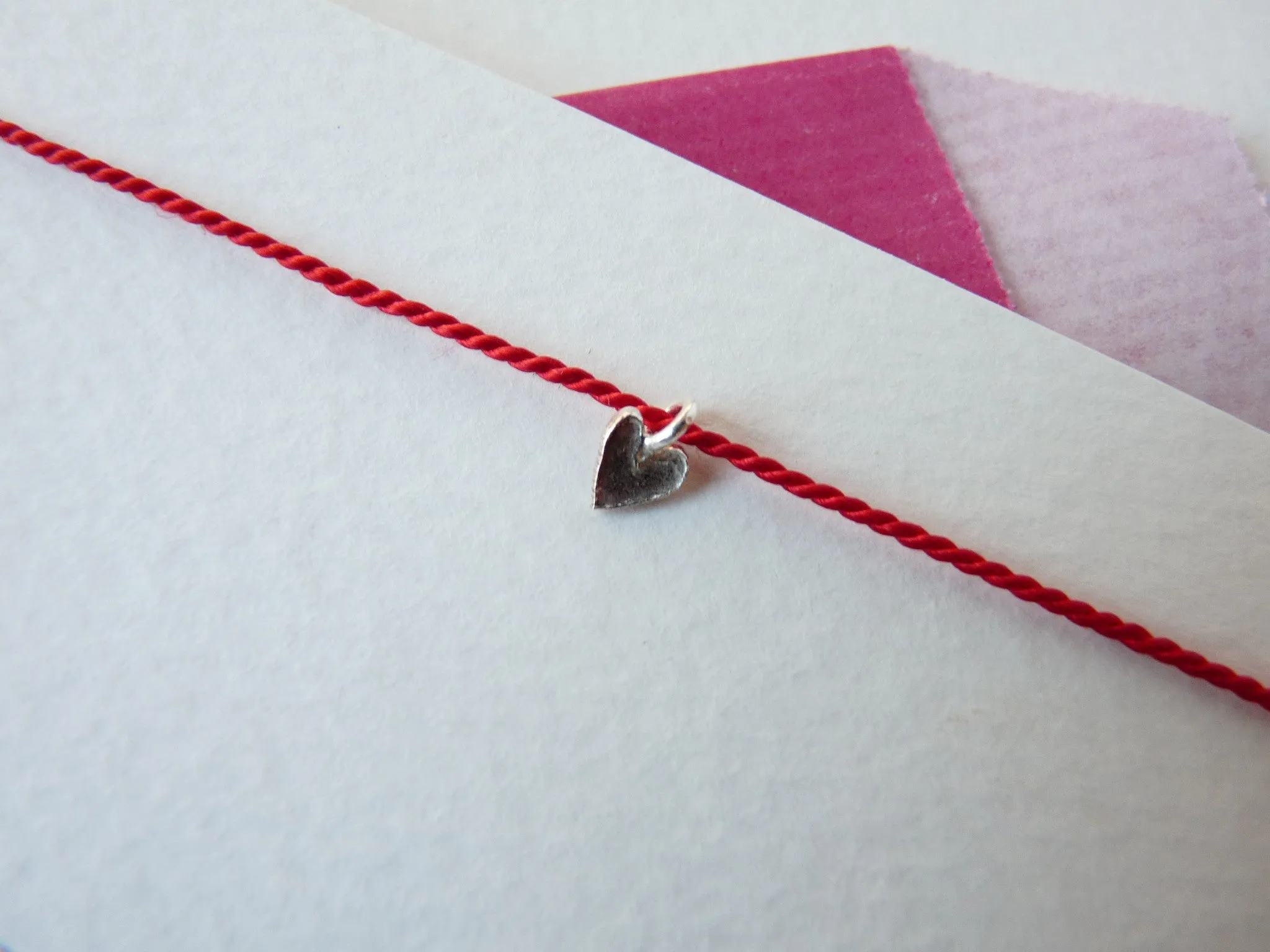 Handmade Love Heart Silk Bracelet