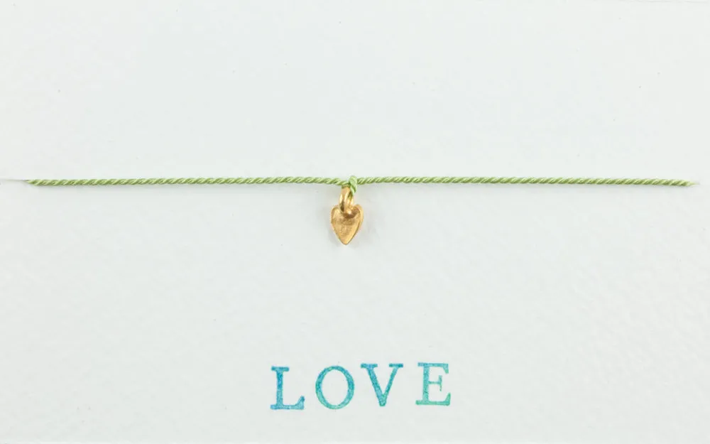 Handmade Love Heart Silk Bracelet