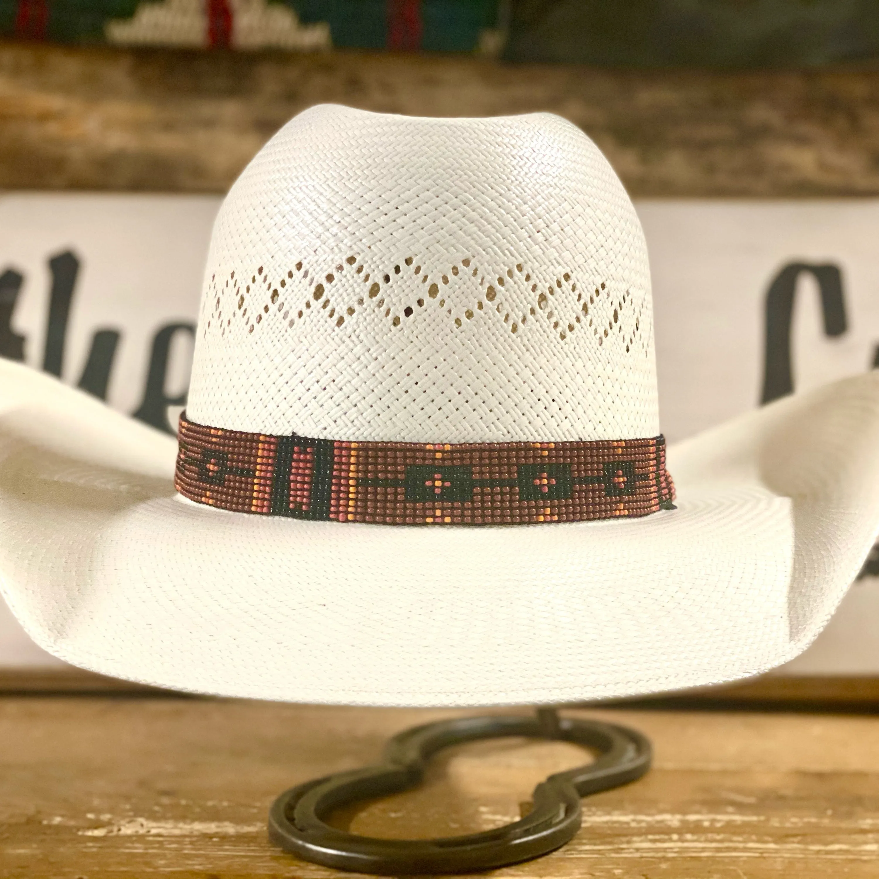 Hatband B2-M | 11 Row Stretch T-Bird Rust/Red/Black