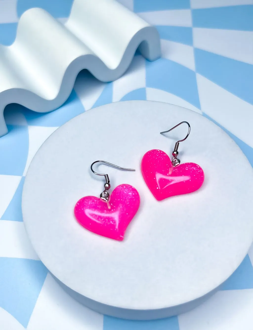 HEART STOPPER EARRINGS - PINK