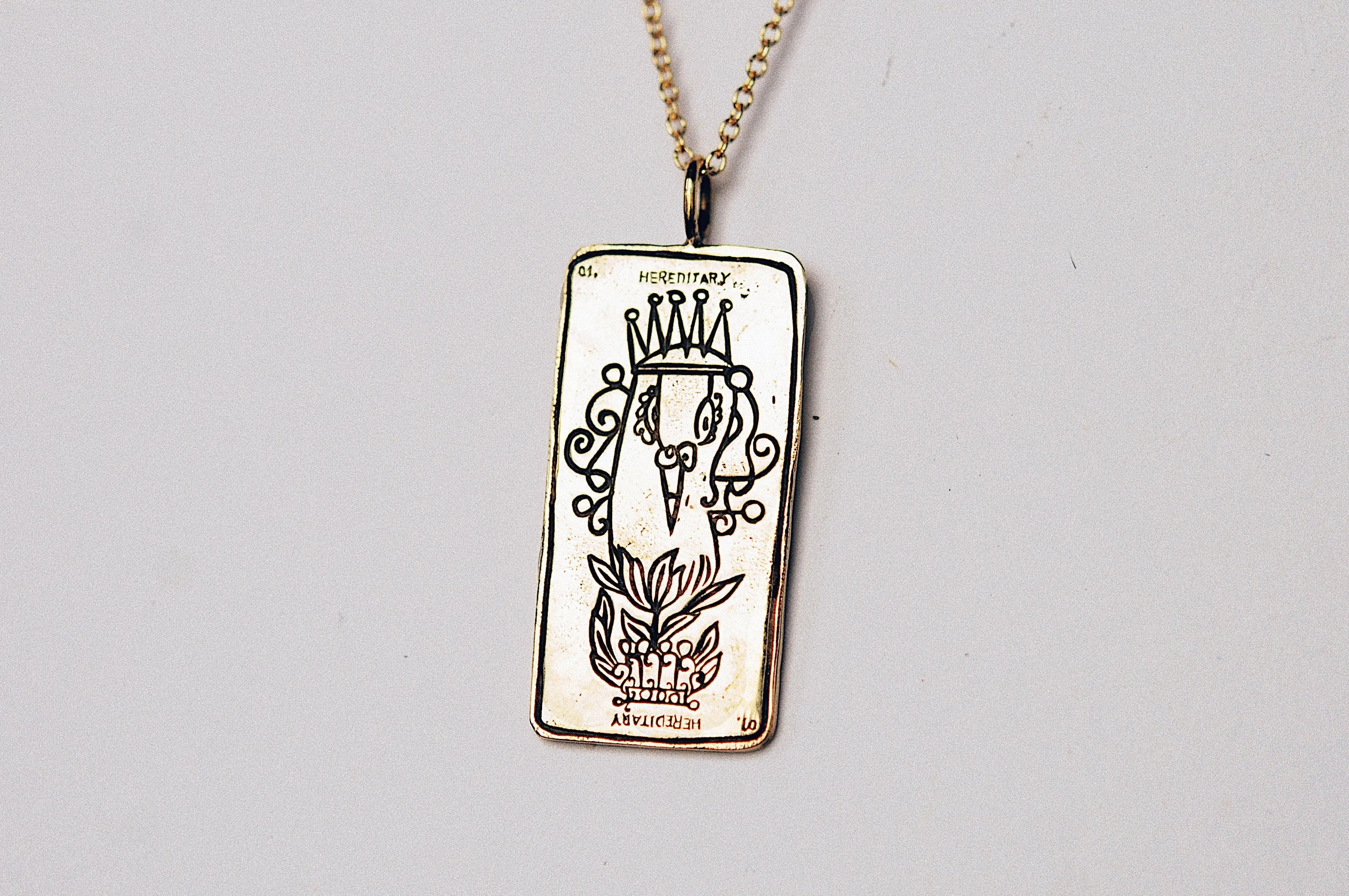 Hereditary Tarot Card Necklace