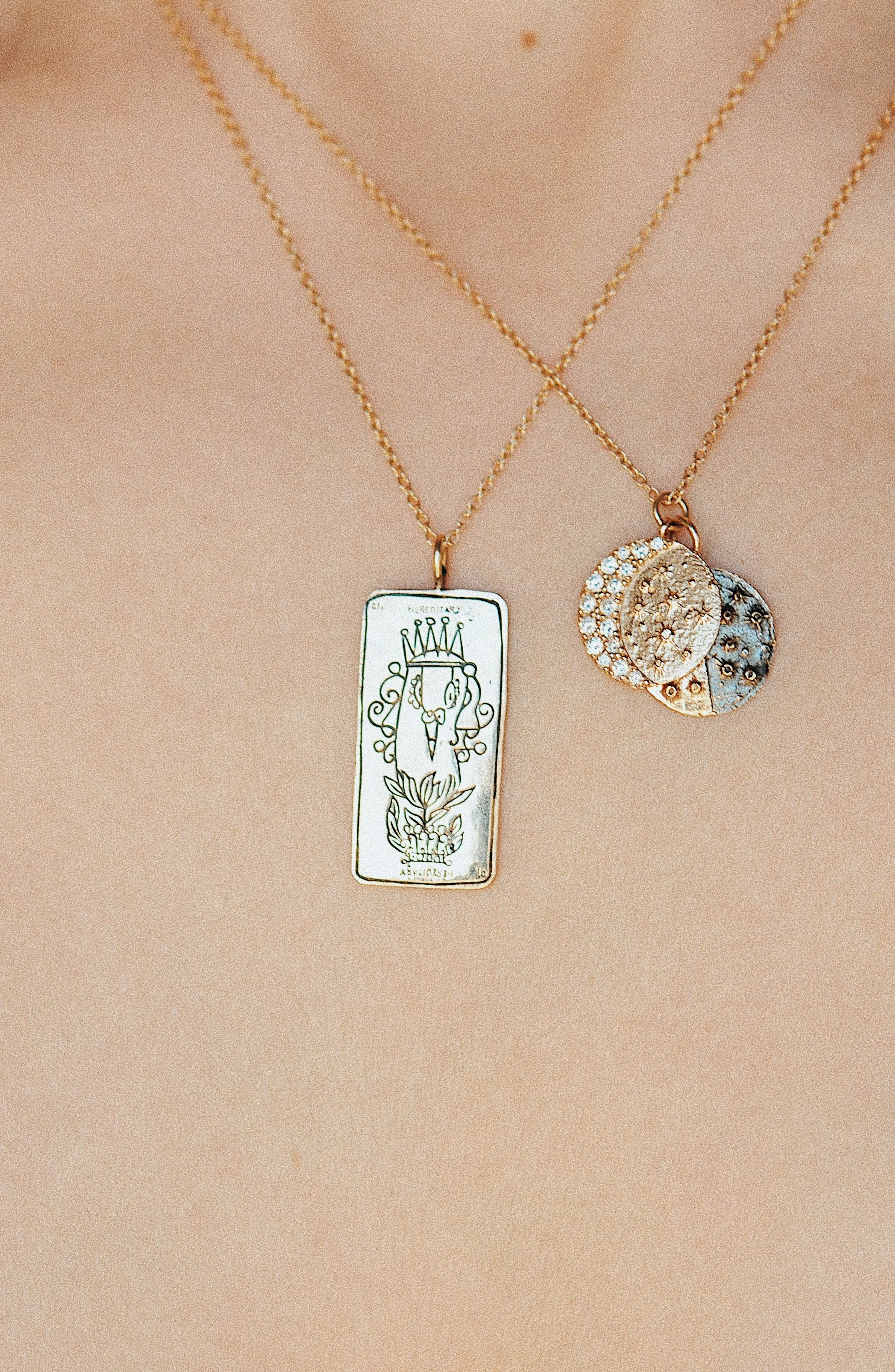 Hereditary Tarot Card Necklace