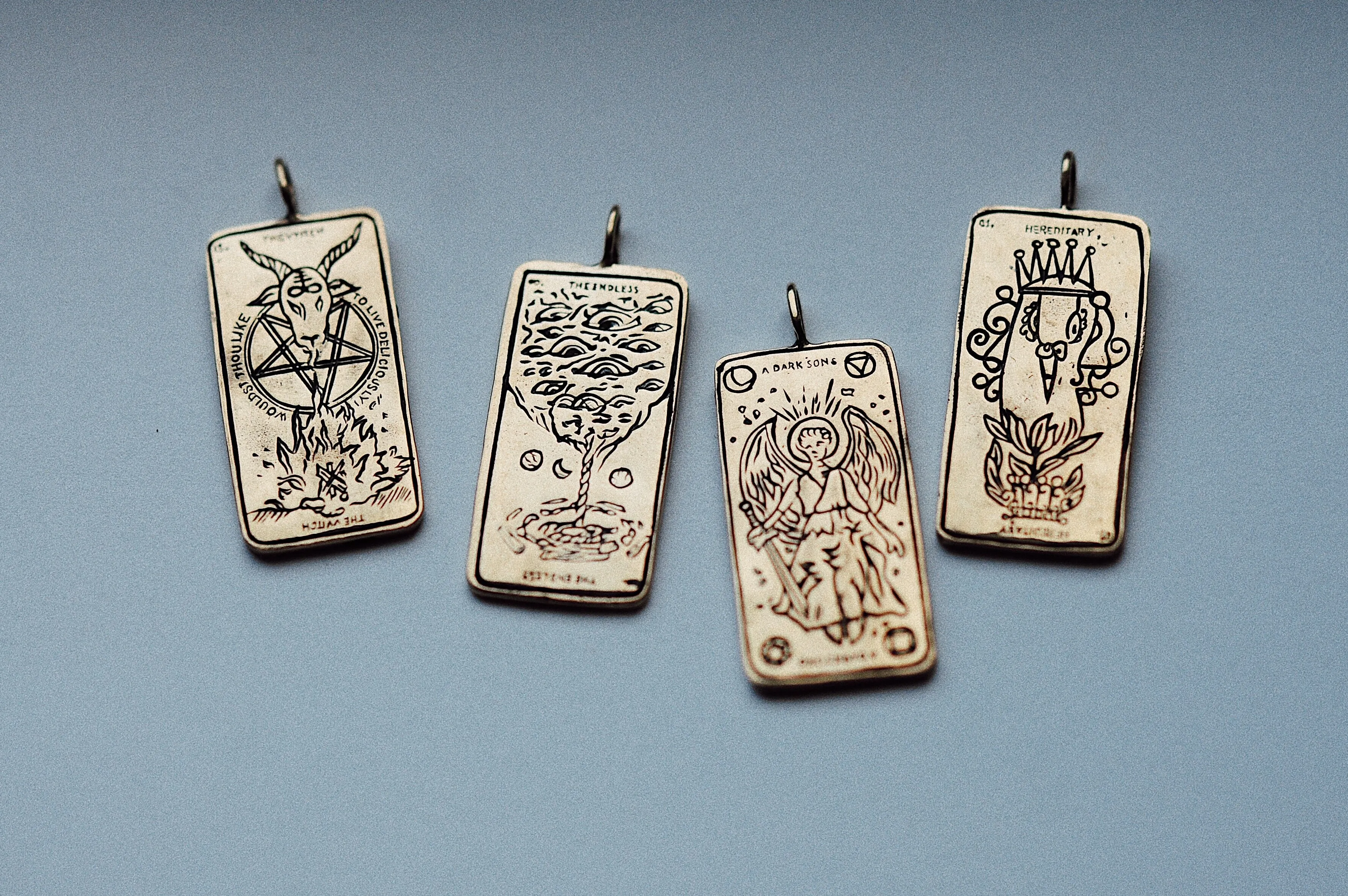 Hereditary Tarot Card Necklace