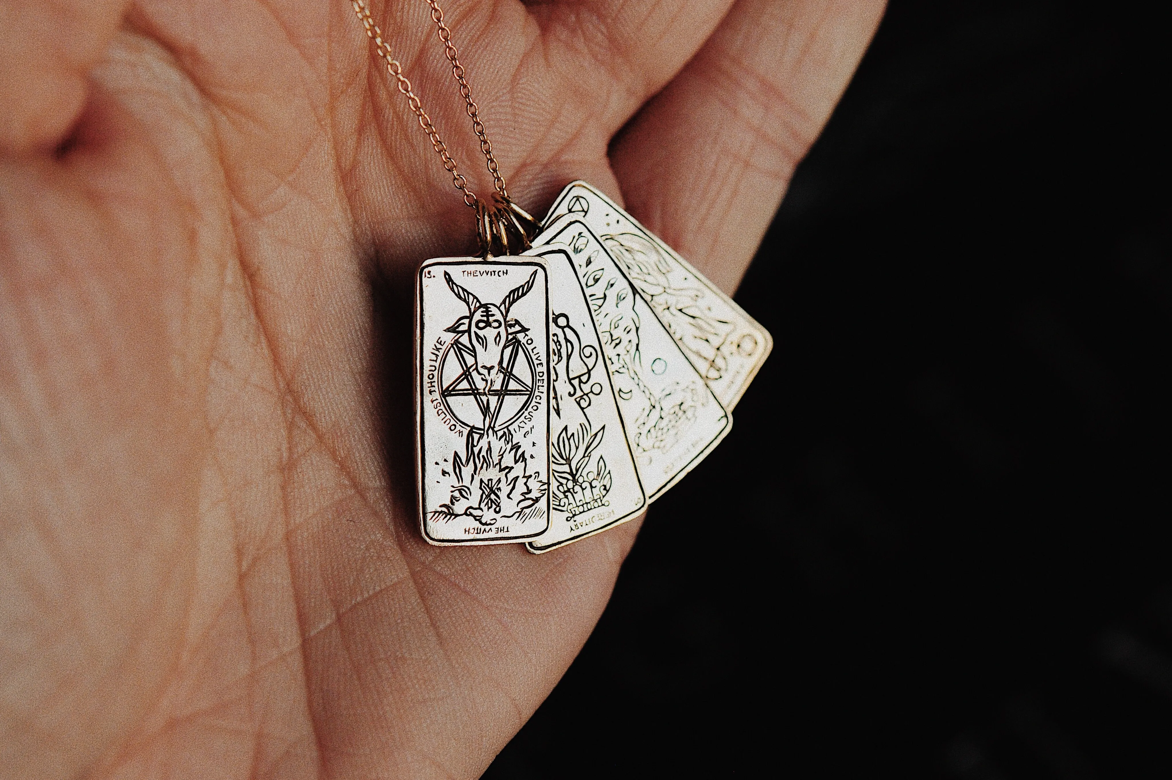 Hereditary Tarot Card Necklace