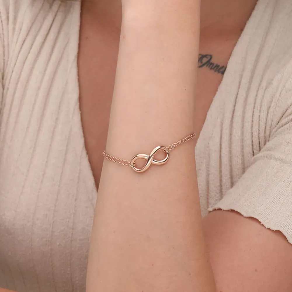 Infinity Friendship Bracelet- 18k Rose Gold Plated